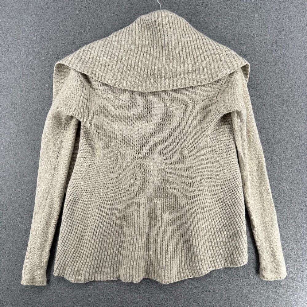 Vince Knit Cardigan Wool Silk Cashmere Sweater Womens XS Gray Drape Collar - Picture 2 of 10